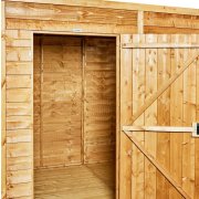 Power 18x6 Pent Garden Shed Overlap - Single Door